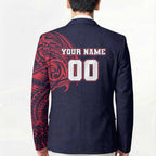 Personalized Melbourne Demons Polynesian Blazer Tribal Chest and Sleeve Tattoo Heritage Warrior