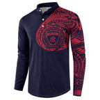 Personalized Melbourne Demons Polynesian Button Sweatshirt Tribal Chest and Sleeve Tattoo Heritage Warrior