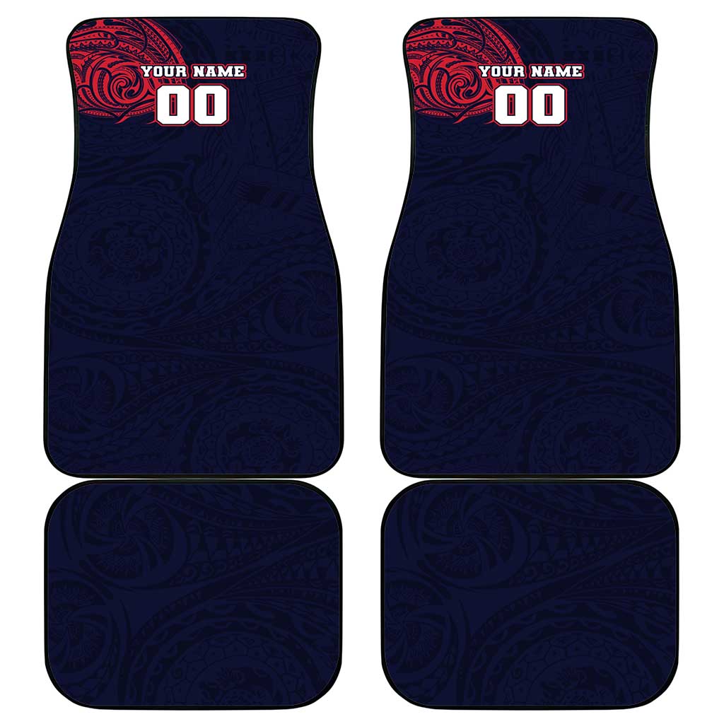 Personalized Melbourne Demons Polynesian Car Mats Tribal Chest and Sleeve Tattoo Heritage Warrior