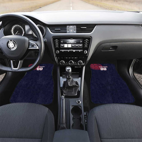 Personalized Melbourne Demons Polynesian Car Mats Tribal Chest and Sleeve Tattoo Heritage Warrior