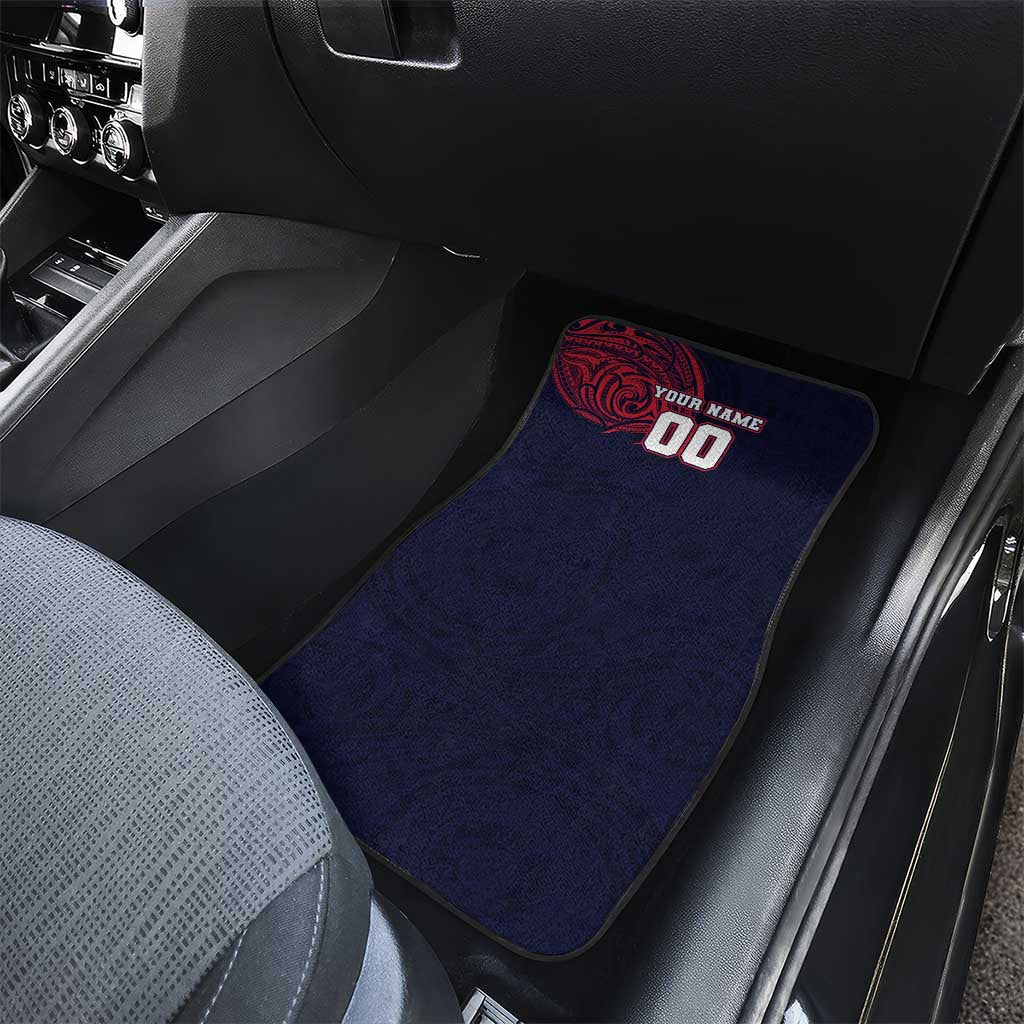 Personalized Melbourne Demons Polynesian Car Mats Tribal Chest and Sleeve Tattoo Heritage Warrior