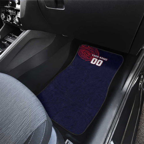 Personalized Melbourne Demons Polynesian Car Mats Tribal Chest and Sleeve Tattoo Heritage Warrior