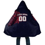 Personalized Melbourne Demons Polynesian Cloak Tribal Chest and Sleeve Tattoo Heritage Warrior