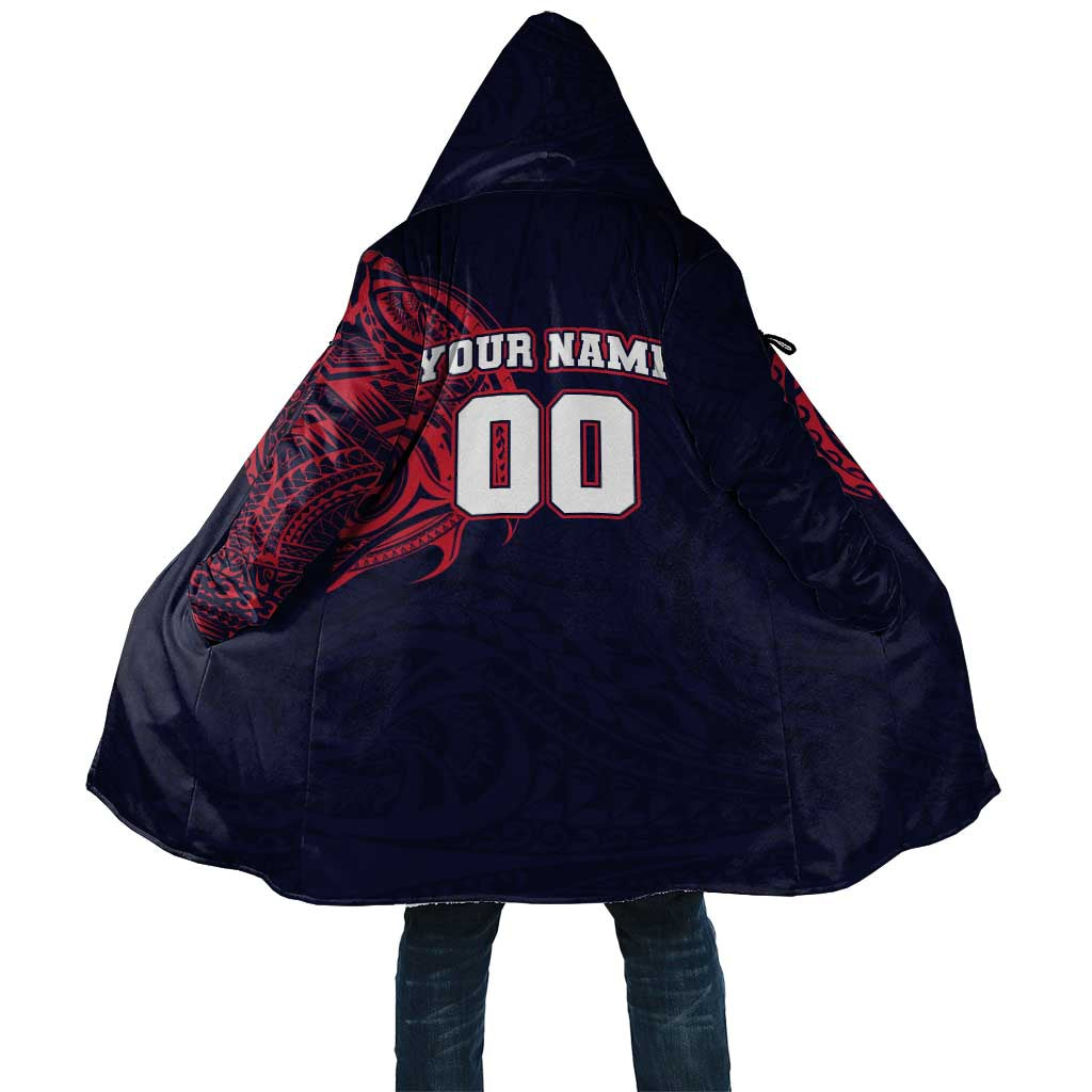 Personalized Melbourne Demons Polynesian Cloak Tribal Chest and Sleeve Tattoo Heritage Warrior