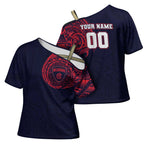 Personalized Melbourne Demons Polynesian Cross Shoulder Shirt Tribal Chest and Sleeve Tattoo Heritage Warrior