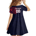 Personalized Melbourne Demons Polynesian Family Matching Off Shoulder Maxi Dress and Hawaiian Shirt Tribal Chest and Sleeve Tattoo Heritage Warrior