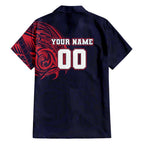 Personalized Melbourne Demons Polynesian Family Matching Short Sleeve Bodycon Dress and Hawaiian Shirt Tribal Chest and Sleeve Tattoo Heritage Warrior