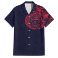 Personalized Melbourne Demons Polynesian Family Matching Summer Maxi Dress and Hawaiian Shirt Tribal Chest and Sleeve Tattoo Heritage Warrior