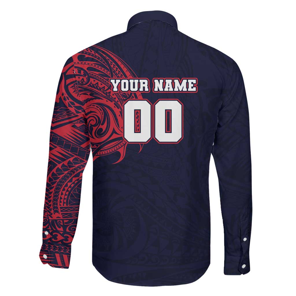 Personalized Melbourne Demons Polynesian Family Matching Summer Maxi Dress and Hawaiian Shirt Tribal Chest and Sleeve Tattoo Heritage Warrior