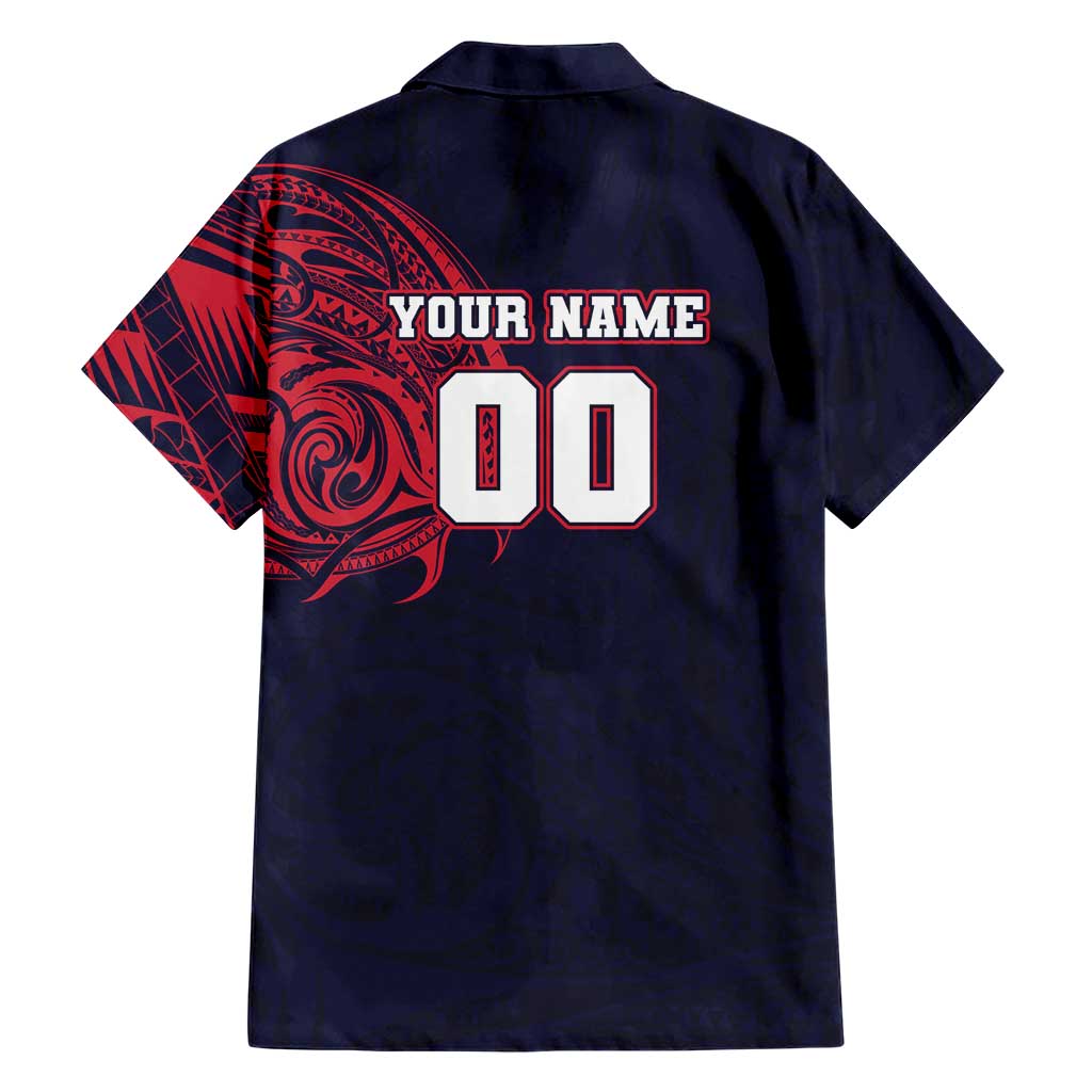 Personalized Melbourne Demons Polynesian Family Matching Tank Maxi Dress and Hawaiian Shirt Tribal Chest and Sleeve Tattoo Heritage Warrior