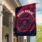 Personalized Melbourne Demons Polynesian Garden Flag Tribal Chest and Sleeve Tattoo Heritage Warrior