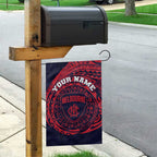 Personalized Melbourne Demons Polynesian Garden Flag Tribal Chest and Sleeve Tattoo Heritage Warrior