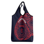 Personalized Melbourne Demons Polynesian Grocery Bag Tribal Chest and Sleeve Tattoo Heritage Warrior