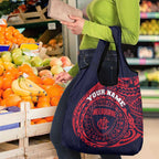 Personalized Melbourne Demons Polynesian Grocery Bag Tribal Chest and Sleeve Tattoo Heritage Warrior
