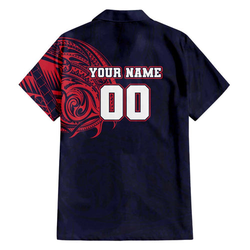 Personalized Melbourne Demons Polynesian Hawaiian Shirt Tribal Chest and Sleeve Tattoo Heritage Warrior