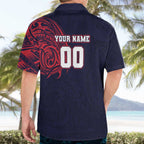 Personalized Melbourne Demons Polynesian Hawaiian Shirt Tribal Chest and Sleeve Tattoo Heritage Warrior