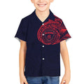 Personalized Melbourne Demons Polynesian Kid Hawaiian Shirt Tribal Chest and Sleeve Tattoo Heritage Warrior