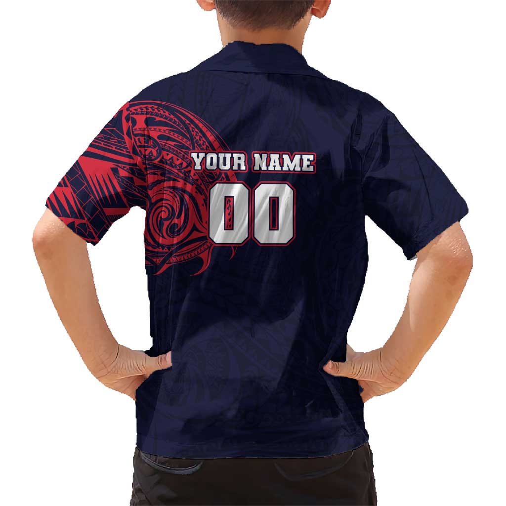 Personalized Melbourne Demons Polynesian Kid Hawaiian Shirt Tribal Chest and Sleeve Tattoo Heritage Warrior