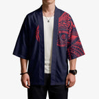 Personalized Melbourne Demons Polynesian Kimono Tribal Chest and Sleeve Tattoo Heritage Warrior
