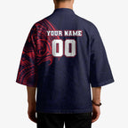 Personalized Melbourne Demons Polynesian Kimono Tribal Chest and Sleeve Tattoo Heritage Warrior