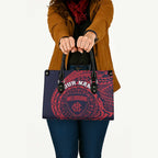 Personalized Melbourne Demons Polynesian Leather Bag Tribal Chest and Sleeve Tattoo Heritage Warrior