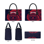 Personalized Melbourne Demons Polynesian Leather Bag Tribal Chest and Sleeve Tattoo Heritage Warrior
