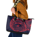 Personalized Melbourne Demons Polynesian Leather Tote Bag Tribal Chest and Sleeve Tattoo Heritage Warrior