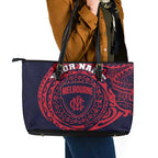 Personalized Melbourne Demons Polynesian Leather Tote Bag Tribal Chest and Sleeve Tattoo Heritage Warrior