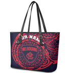 Personalized Melbourne Demons Polynesian Leather Tote Bag Tribal Chest and Sleeve Tattoo Heritage Warrior