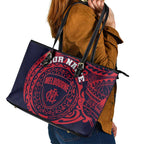 Personalized Melbourne Demons Polynesian Leather Tote Bag Tribal Chest and Sleeve Tattoo Heritage Warrior