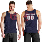 Personalized Melbourne Demons Polynesian Men Tank Top Tribal Chest and Sleeve Tattoo Heritage Warrior