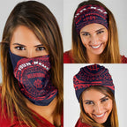 Personalized Melbourne Demons Polynesian Neck Gaiter Tribal Chest and Sleeve Tattoo Heritage Warrior