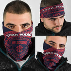 Personalized Melbourne Demons Polynesian Neck Gaiter Tribal Chest and Sleeve Tattoo Heritage Warrior