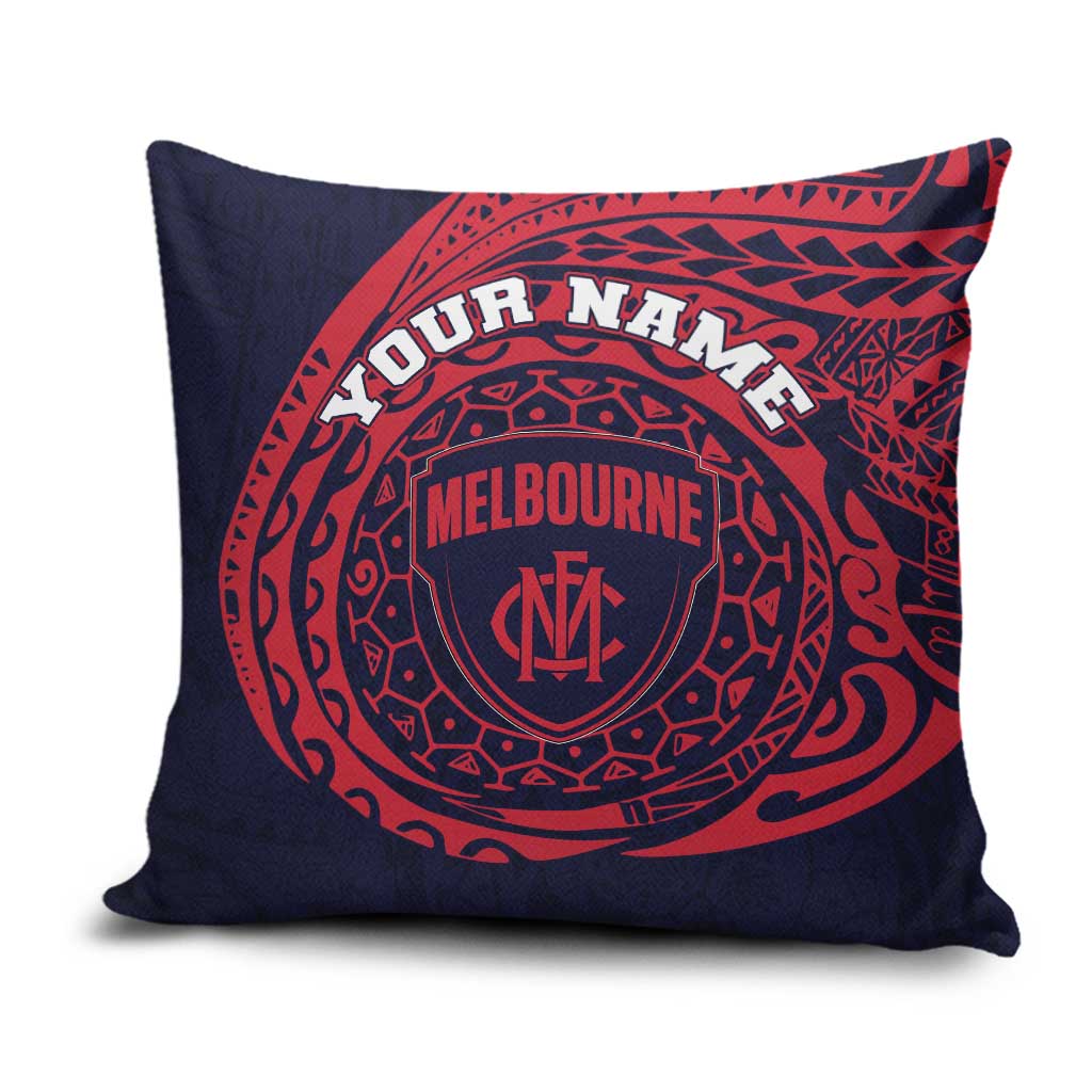 Personalized Melbourne Demons Polynesian Pillow Cover Tribal Chest and Sleeve Tattoo Heritage Warrior