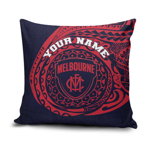 Personalized Melbourne Demons Polynesian Pillow Cover Tribal Chest and Sleeve Tattoo Heritage Warrior