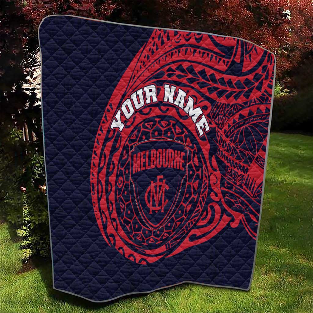 Personalized Melbourne Demons Polynesian Quilt Tribal Chest and Sleeve Tattoo Heritage Warrior