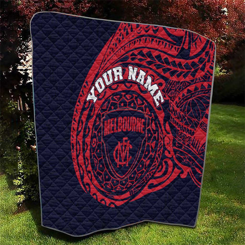 Personalized Melbourne Demons Polynesian Quilt Tribal Chest and Sleeve Tattoo Heritage Warrior