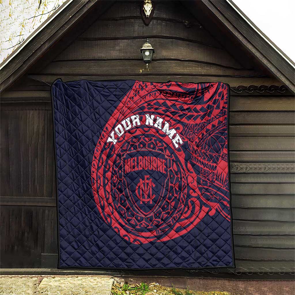 Personalized Melbourne Demons Polynesian Quilt Tribal Chest and Sleeve Tattoo Heritage Warrior