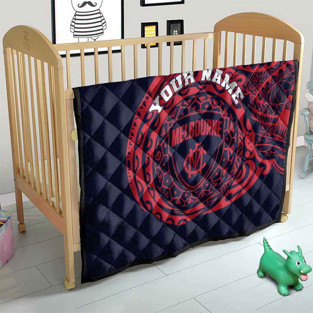 Personalized Melbourne Demons Polynesian Quilt Tribal Chest and Sleeve Tattoo Heritage Warrior