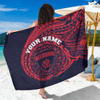 Personalized Melbourne Demons Polynesian Sarong Tribal Chest and Sleeve Tattoo Heritage Warrior