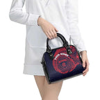 Personalized Melbourne Demons Polynesian Shoulder Handbag Tribal Chest and Sleeve Tattoo Heritage Warrior