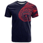 Personalized Melbourne Demons Polynesian T Shirt Tribal Chest and Sleeve Tattoo Heritage Warrior