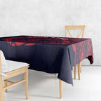 Personalized Melbourne Demons Polynesian Tablecloth Tribal Chest and Sleeve Tattoo Heritage Warrior