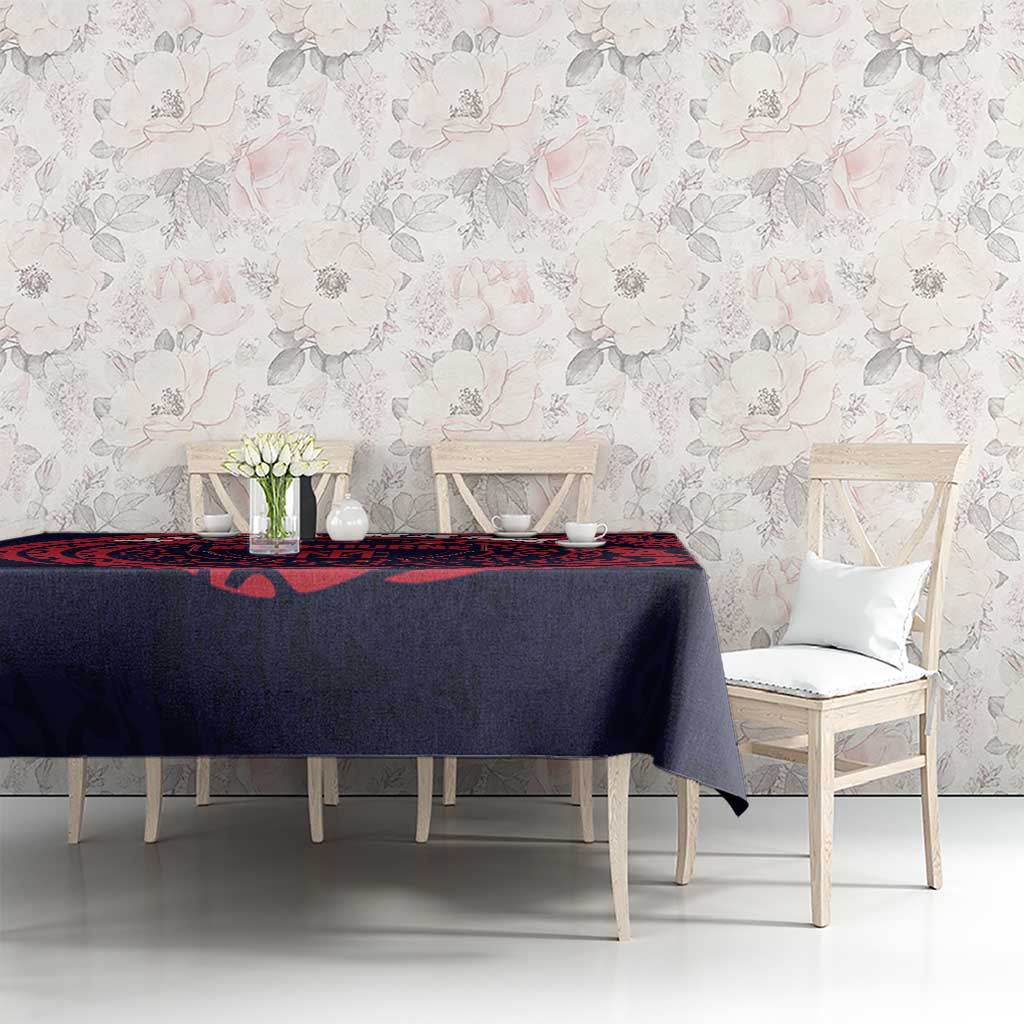 Personalized Melbourne Demons Polynesian Tablecloth Tribal Chest and Sleeve Tattoo Heritage Warrior