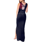 Personalized Melbourne Demons Polynesian Tank Maxi Dress Tribal Chest and Sleeve Tattoo Heritage Warrior