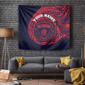 Personalized Melbourne Demons Polynesian Tapestry Tribal Chest and Sleeve Tattoo Heritage Warrior