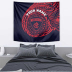 Personalized Melbourne Demons Polynesian Tapestry Tribal Chest and Sleeve Tattoo Heritage Warrior