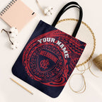 Personalized Melbourne Demons Polynesian Tote Bag Tribal Chest and Sleeve Tattoo Heritage Warrior