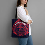 Personalized Melbourne Demons Polynesian Tote Bag Tribal Chest and Sleeve Tattoo Heritage Warrior