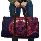 Personalized Melbourne Demons Polynesian Travel Bag Tribal Chest and Sleeve Tattoo Heritage Warrior